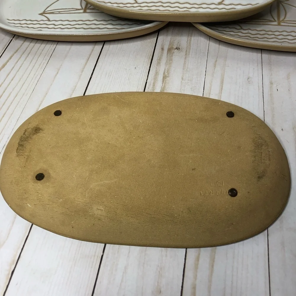 Sailboat Rustic Oval Plate/Platter/Tray  Pottery